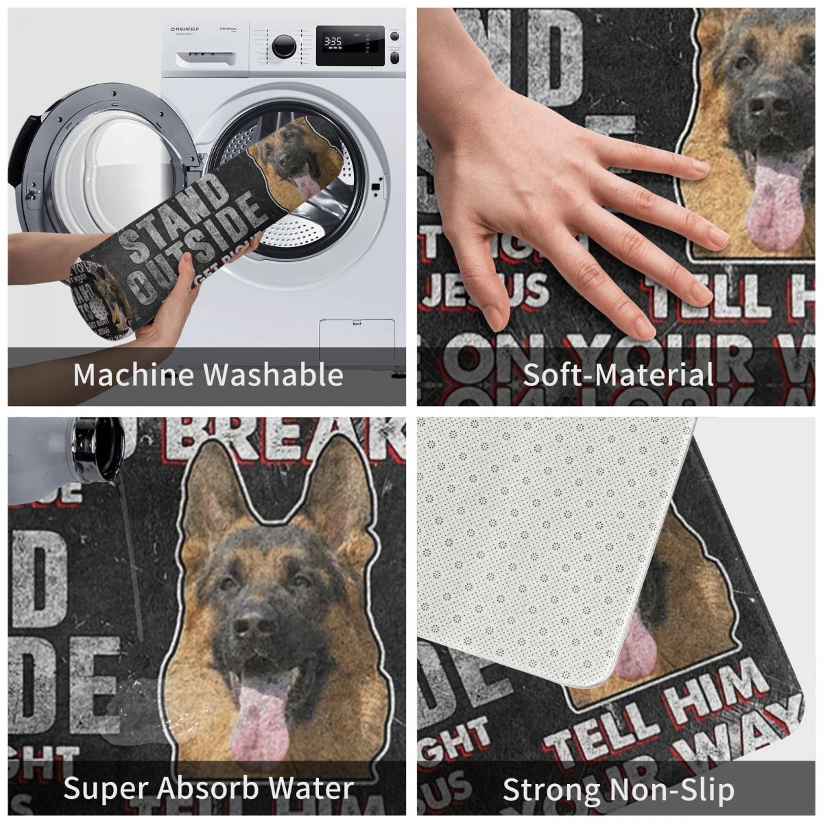 German Shepherd Aninals Dog Ho - Home Bathroom Rules avaliação e preço