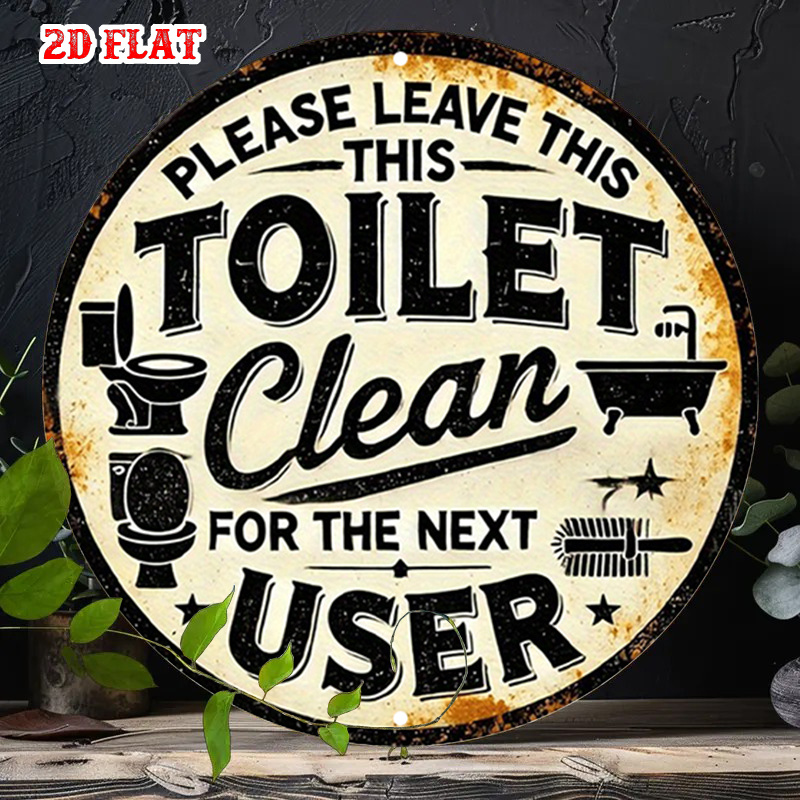 Vintage Restroom Rules Rustic  - Home Bathroom Etiquette avaliação e preço