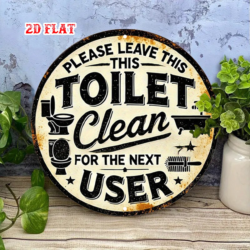 Vintage Restroom Rules Rustic  - Home Bathroom Etiquette avaliação e preço