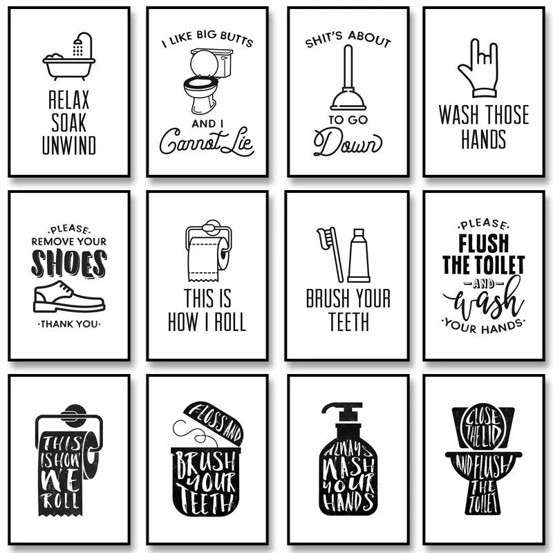 2026 Funny Bathroom Rules Sign - Home Bathroom Rules avaliação e preço