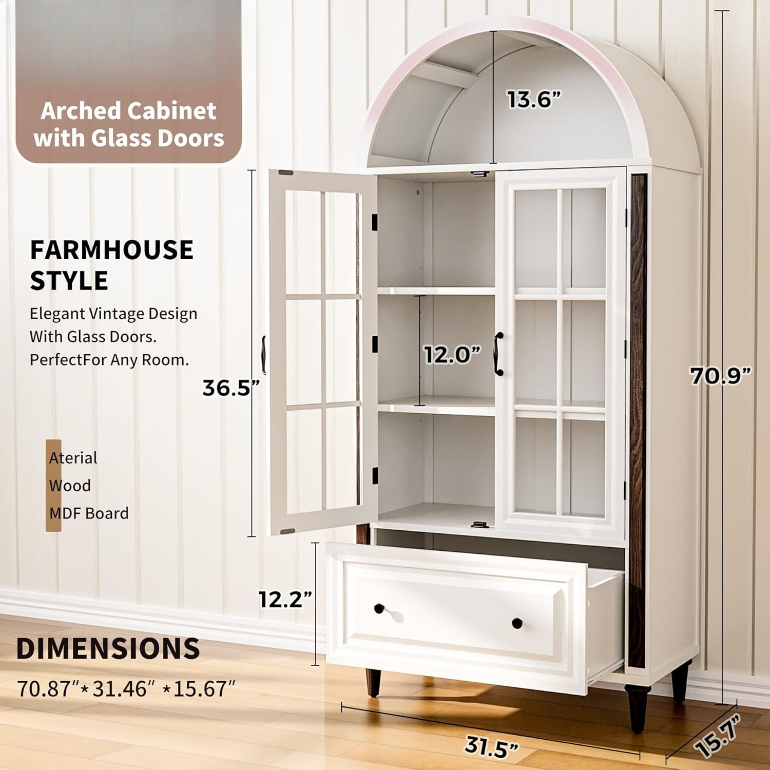 71” Handcrafted Arched Bookcas - Home & Bathroom Building Products Pte Ltd Photos avaliação e preço