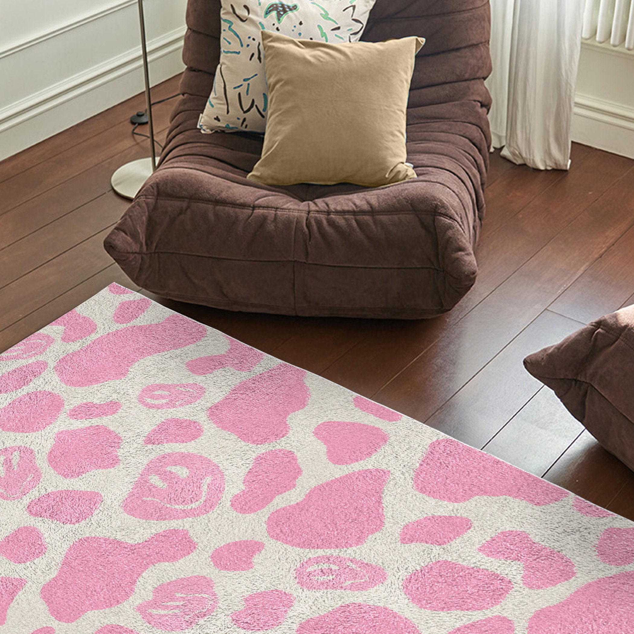 Pink Smile Cow Print Carpet  F - Japan Bathroom.Home avaliação e preço