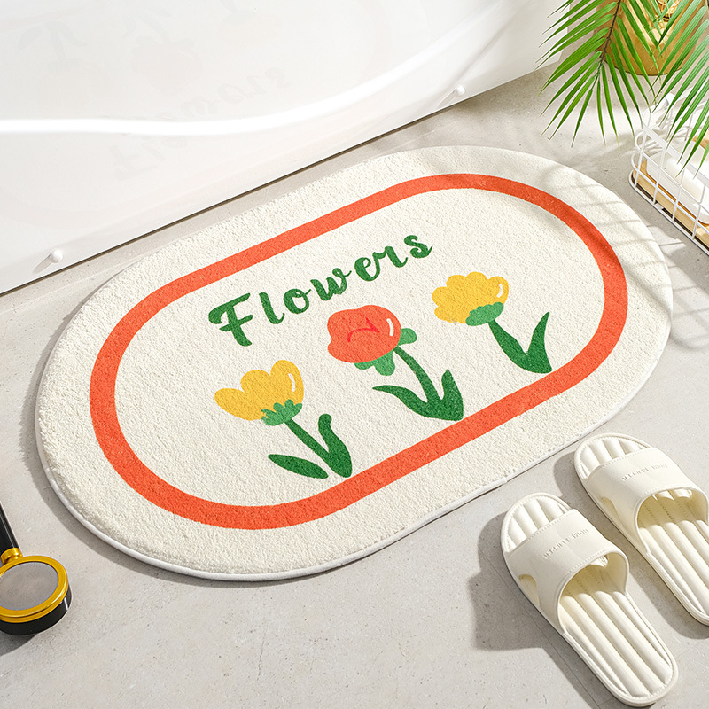 Small Fresh Floor Mats Soft Fl - Japan Bathroom.Home avaliação e preço