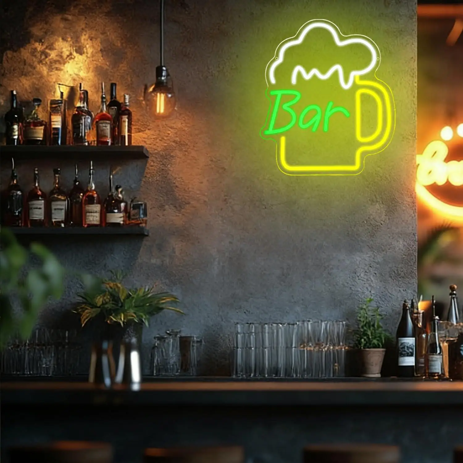 Beer Bar Neon Sign USB Dimmabl - Home Kitchen & Bathroom avaliação e preço