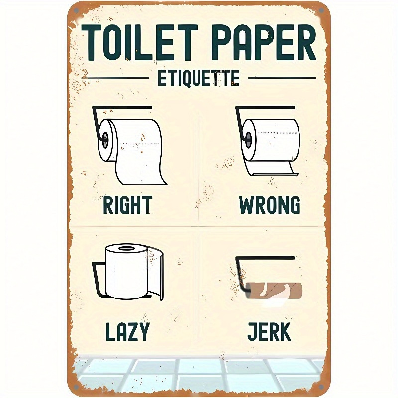 2D Aluminum Toilet Paper Etiqu - Home Bathroom Etiquette avaliação e preço