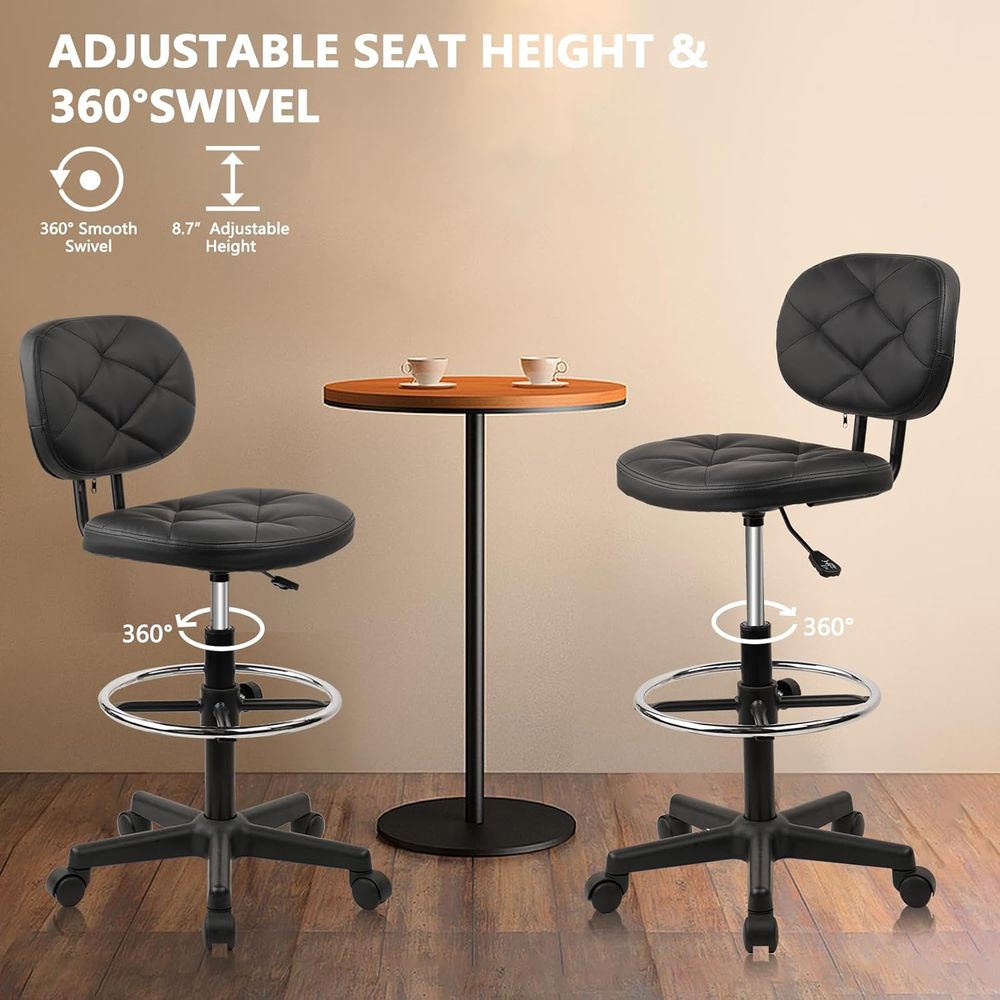 Adjustable Swivel Rolling Stoo - Home & Bathroom Building Products Pte Ltd Photos avaliação e preço