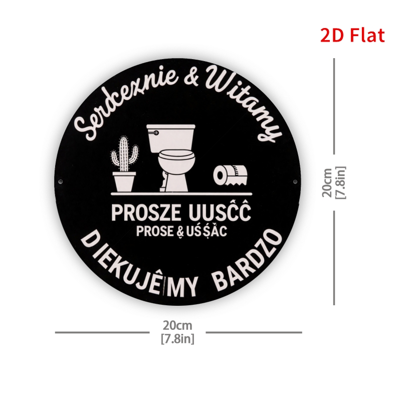 Vintage 7.87in Aluminum Sign,  - Home Bathroom Etiquette avaliação e preço