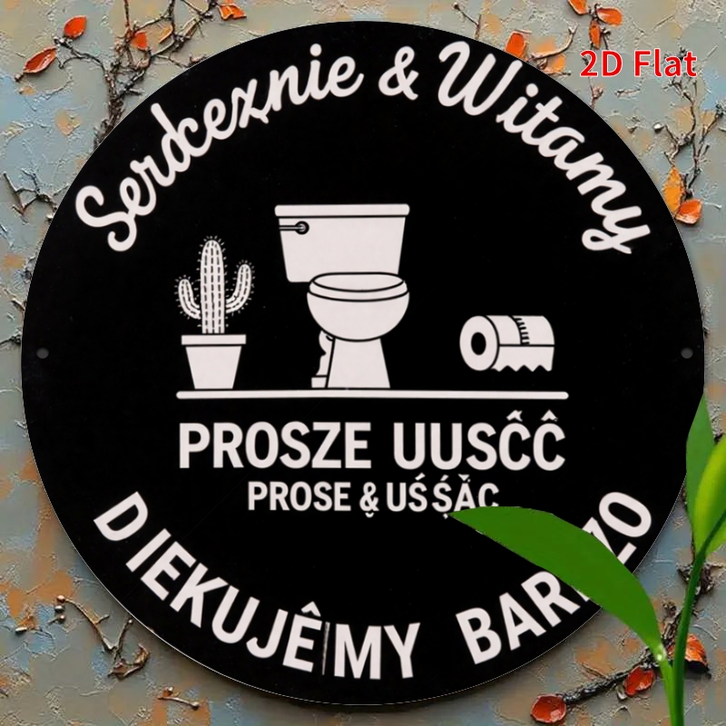 Vintage 7.87in Aluminum Sign,  - Home Bathroom Etiquette avaliação e preço