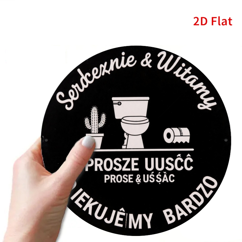 Vintage 7.87in Aluminum Sign,  - Home Bathroom Etiquette avaliação e preço