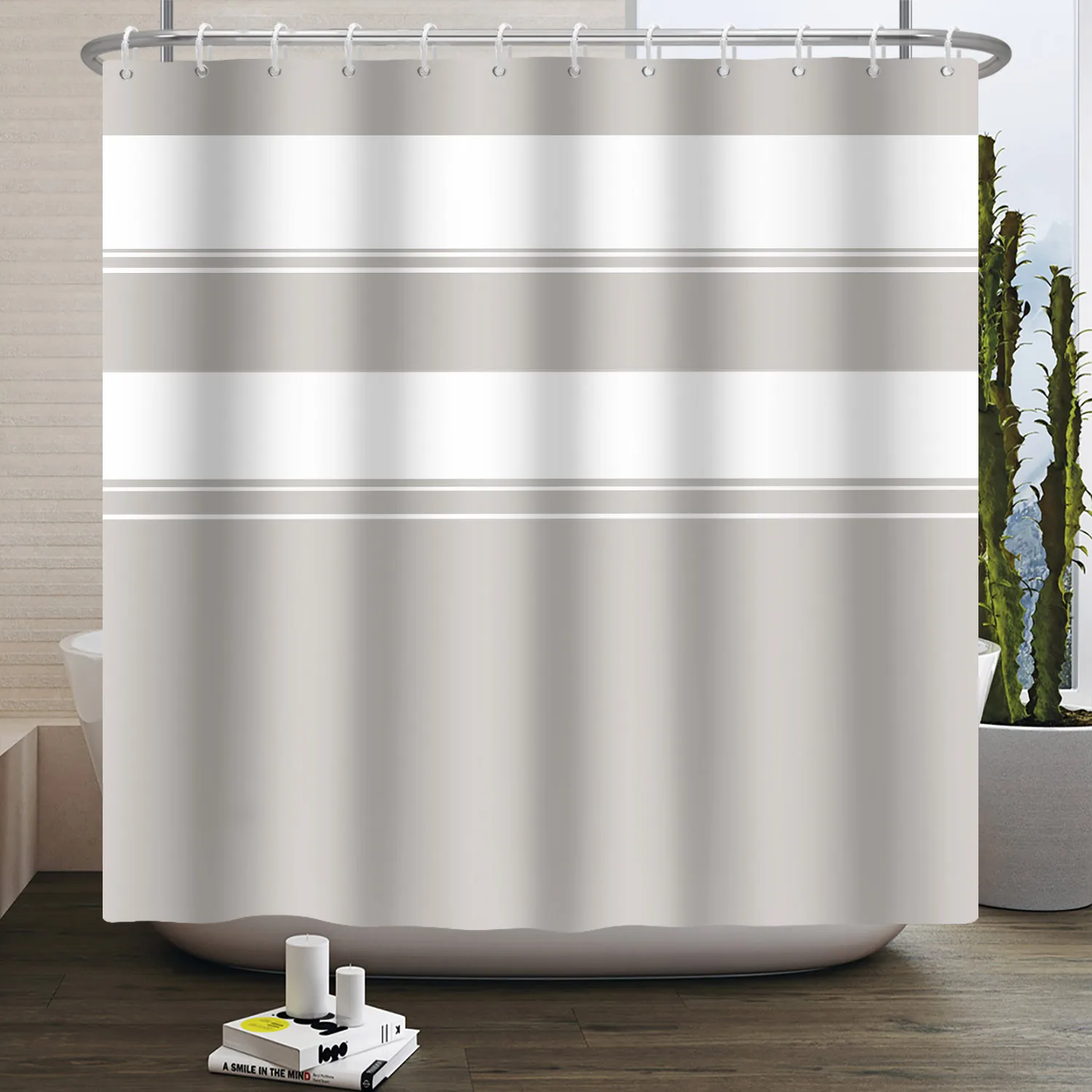 Simple Line Pattern Shower Cur - Home Bathroom Partition avaliação e preço