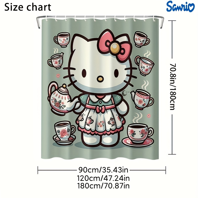 Sanrio 1pc Hello Kitty Pattern - Home Bathroom Partition avaliação e preço