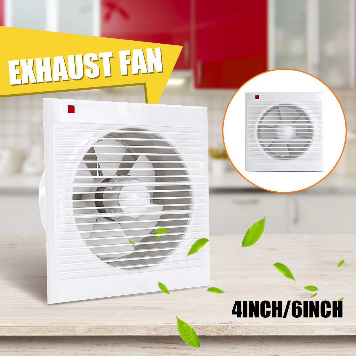 4 Inch 6 Inch 8 Inch 220V Mute - Home Bathroom Fan avaliação e preço