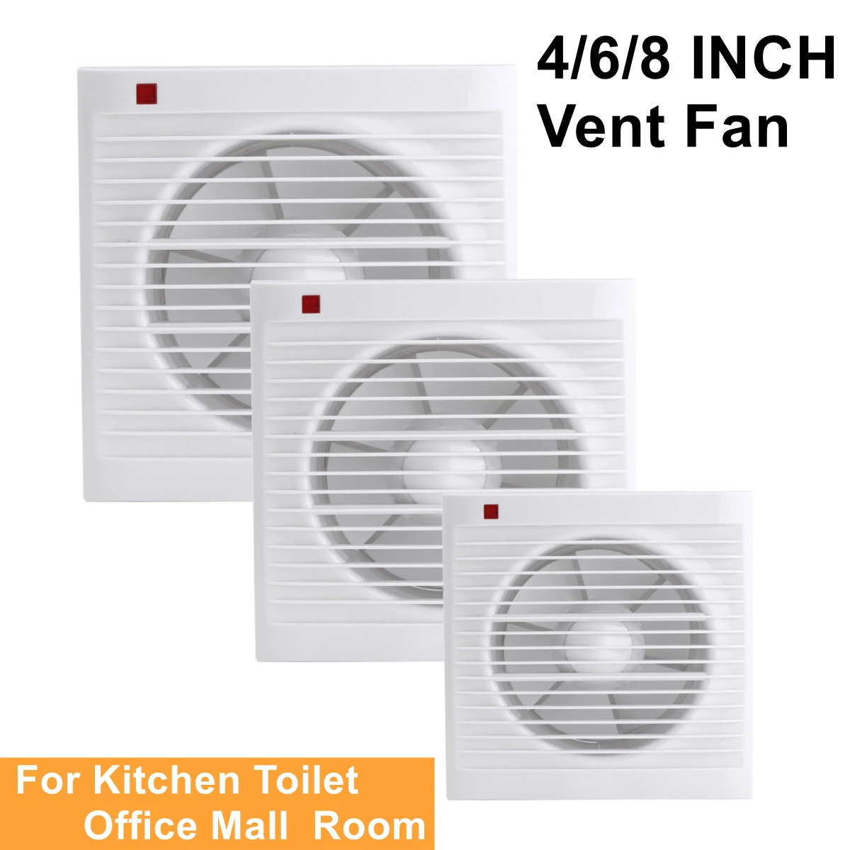 4 Inch 6 Inch 8 Inch 220V Mute - Home Bathroom Fan avaliação e preço