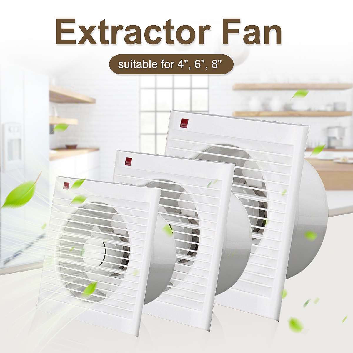 4 Inch 6 Inch 8 Inch 220V Mute - Home Bathroom Fan avaliação e preço
