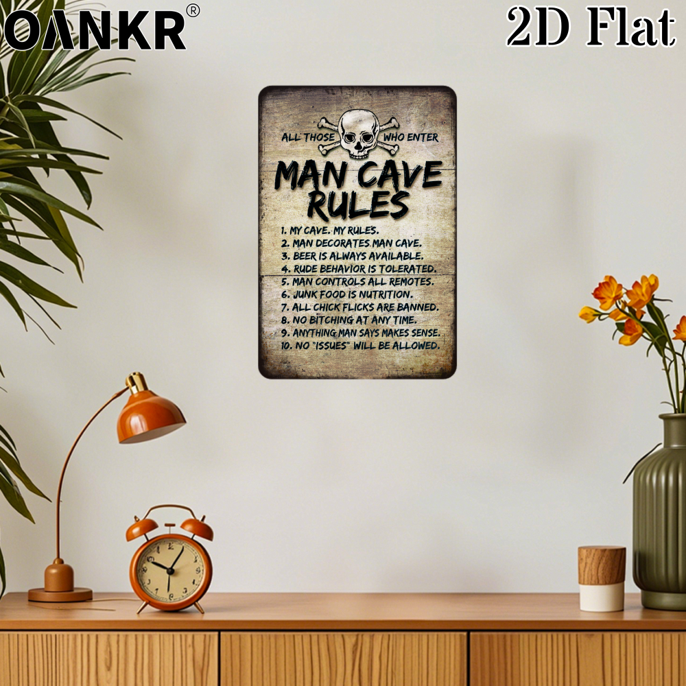 Vintage Art Wall Poster Metal  - Home Bathroom Rules avaliação e preço