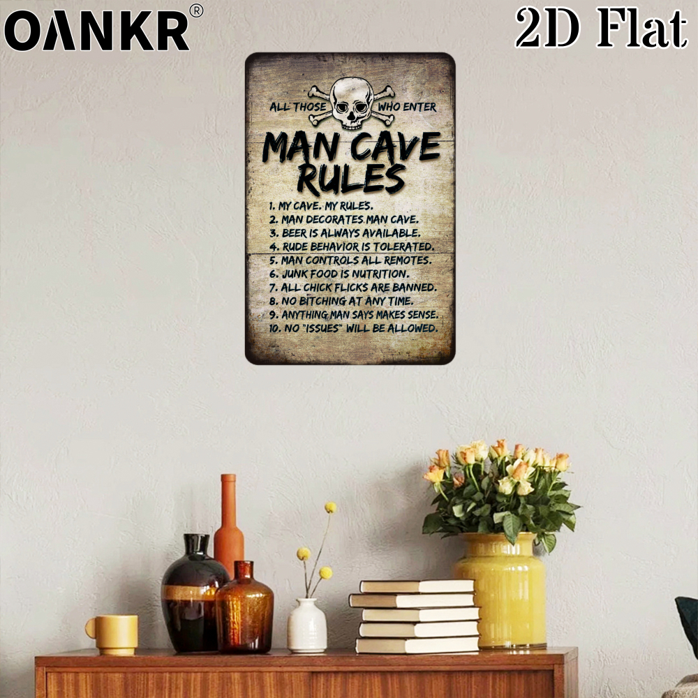 Vintage Art Wall Poster Metal  - Home Bathroom Rules avaliação e preço
