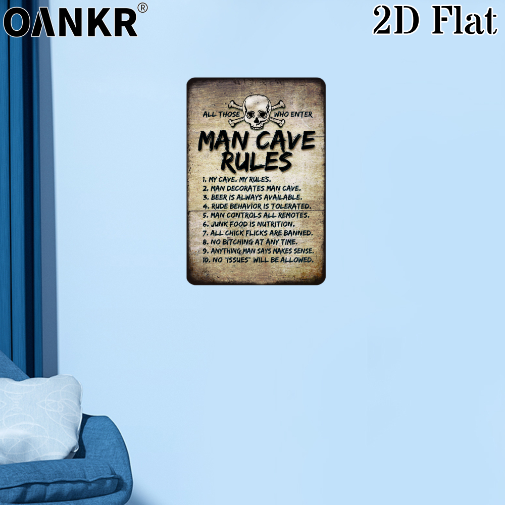 Vintage Art Wall Poster Metal  - Home Bathroom Rules avaliação e preço
