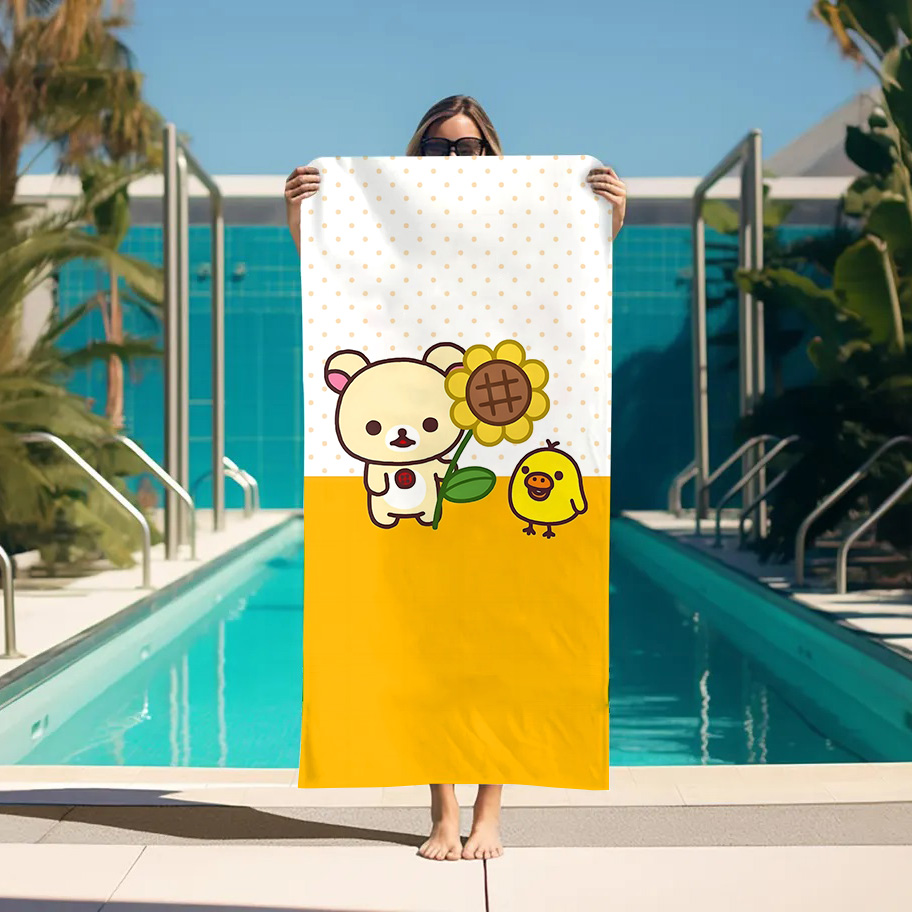 Large Bath Towel Rilakkuma Bea - Home Bathroom With Sauna avaliação e preço