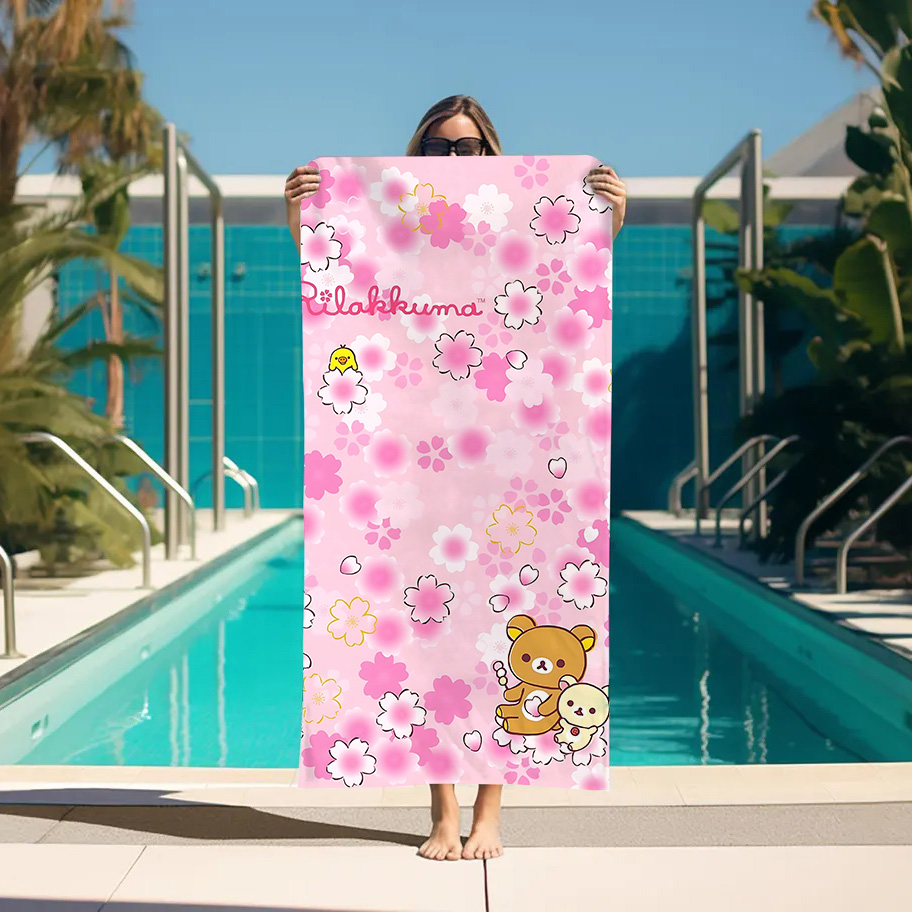 Large Bath Towel Rilakkuma Bea - Home Bathroom With Sauna avaliação e preço