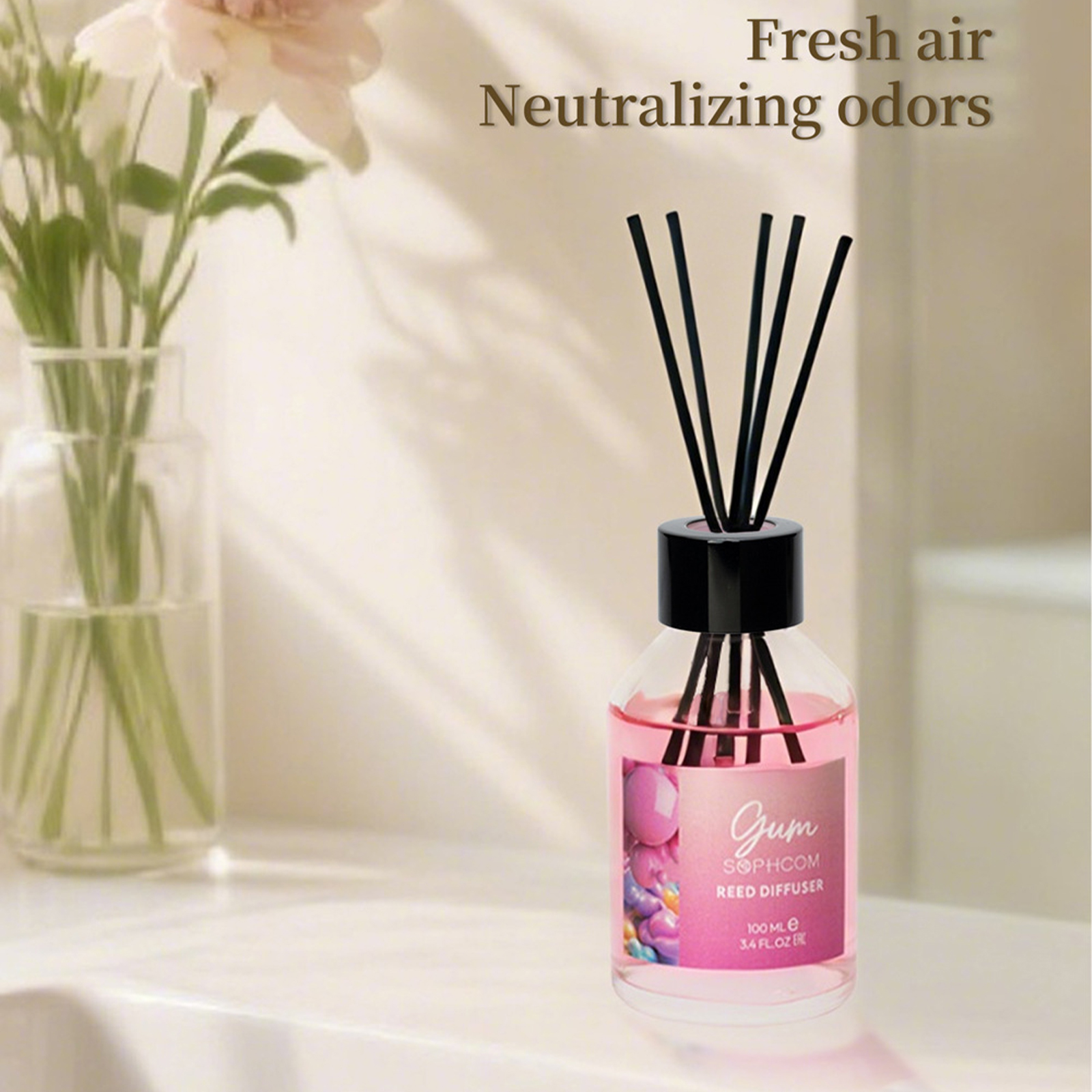 100ml Floral Fruity Reed Diffu - Home Bathroom Freshener avaliação e preço