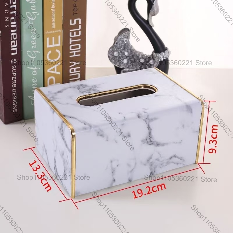 Luxury Marble Texture PU Leath - Home Bathroom Towel Dispenser avaliação e preço