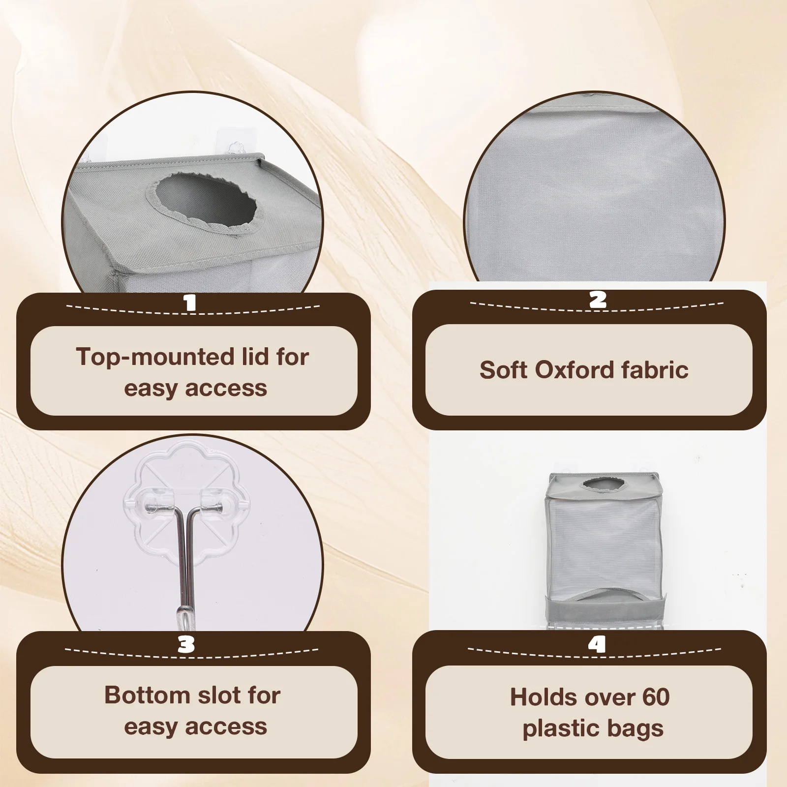 2-Layer Hanging Storage Bag 2  - Home Bathroom Towel Dispenser avaliação e preço